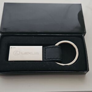 Silver and Black Keychain